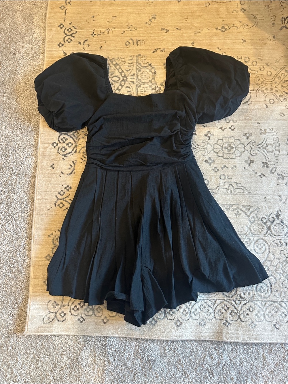 Amazon Black Puff Sleeve Romper